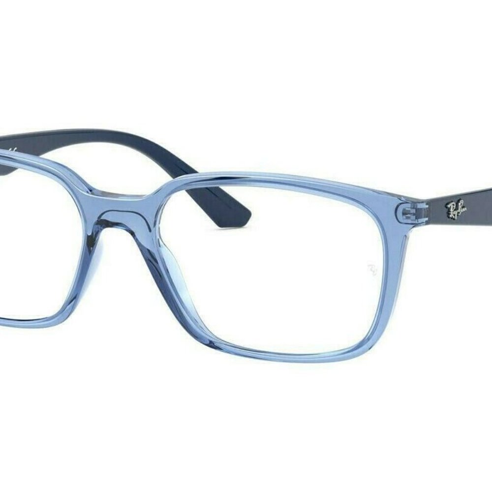 New Authentic Ray Ban RX7176 5941 Transparent Blue Unisex Eyeglasses 54-17-140